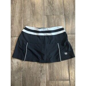 Women’s Wilson Black & White Tennis Skirt Size Small Pickleball Athletic